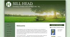 Desktop Screenshot of billheadfuneralhome.com